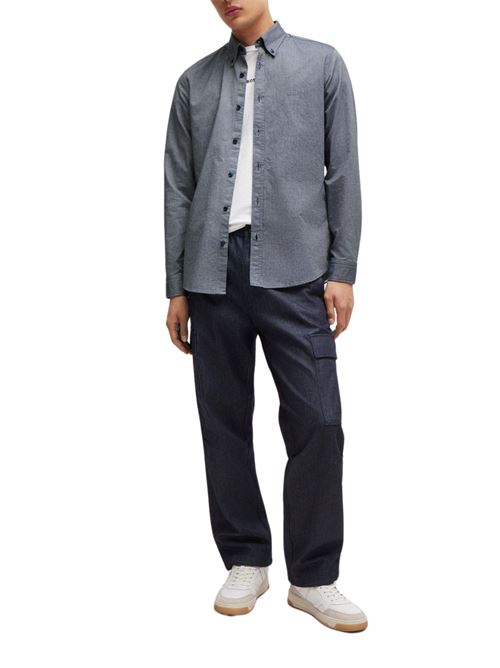 Camicia uomo blu in cotone Boss Orange | 50519707460